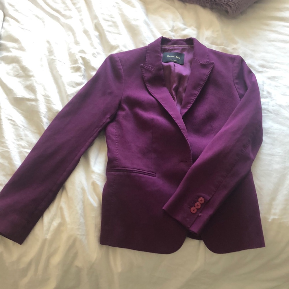 Massimo Dutti Purple Blazer